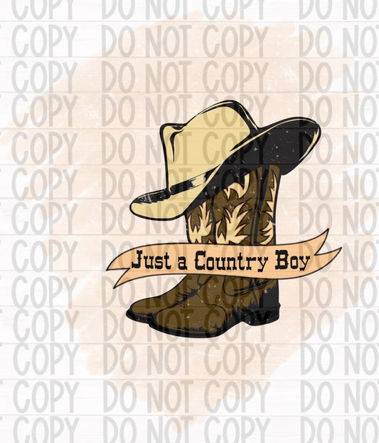 Just A Country Boy Digital Design