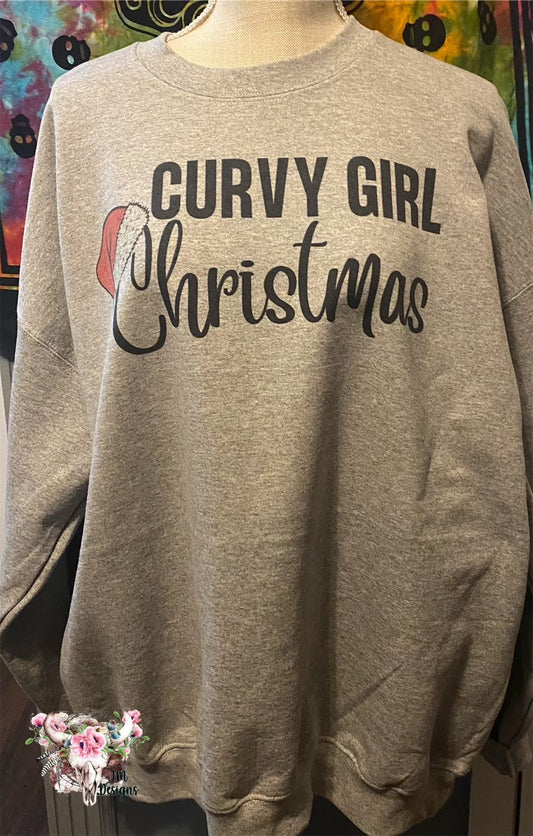 Curvy Girl Christmas Sweatshirt