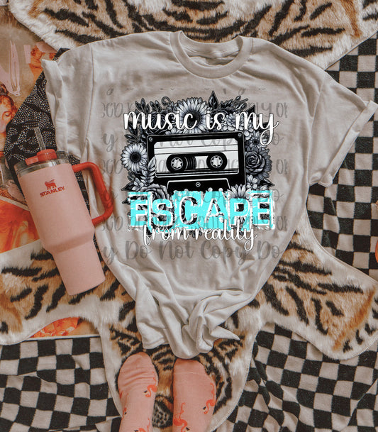 Music Is My Escape Digital Design