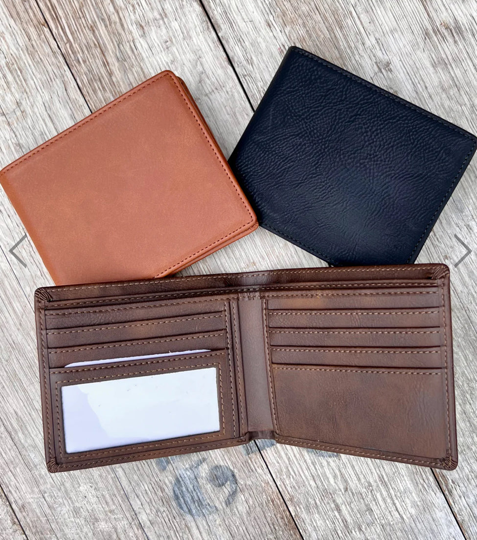 Leather Wallet (Custom Engraving)