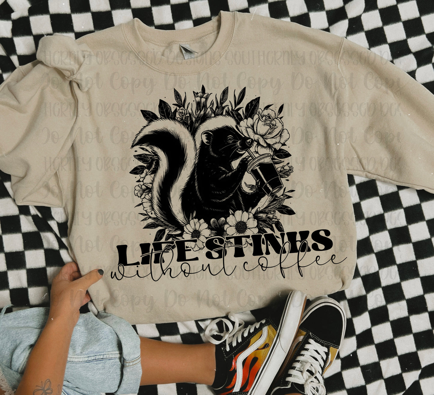 Life Stinks Without Coffee Digital Design