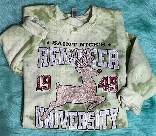 Saint Nick Reindeer University Sweatshirt