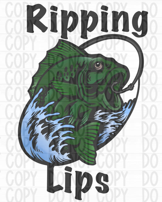 Ripping Lips Bass Sublimation Transfer