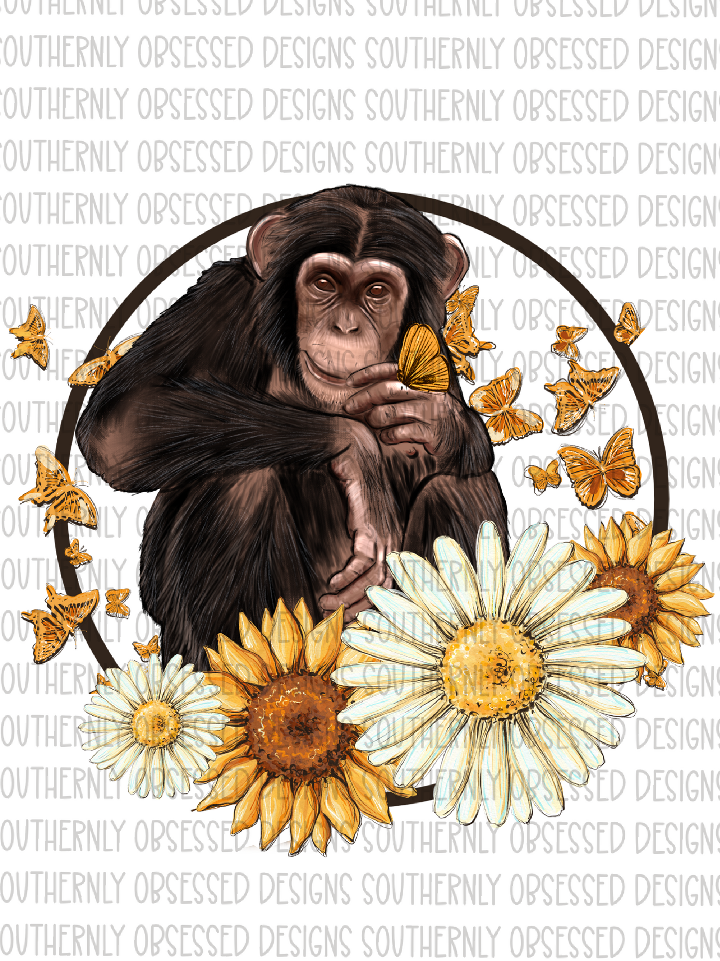 Monkey and Daisies